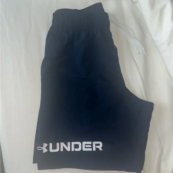Under Armour Blue Athletic Shorts Performance Fabric - Picture 3 of 6
